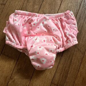 Green Sprouts Swim Bottom Girls 18 Months Ruffle Snap Floral Pink Modern Summer